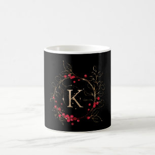 Ursprünglicher Glitzer Letter K Holly Eucalyptus H Kaffeetasse