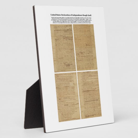 URSPRÜNGLICHER Gründungsplan für die Unabhängigkei Fotoplatte (Seite)