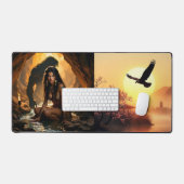 Ursprünglicher Höhlenbaum Nr. 5 (in Serie 14) Schreibtischunterlage (Tastatur & Maus)