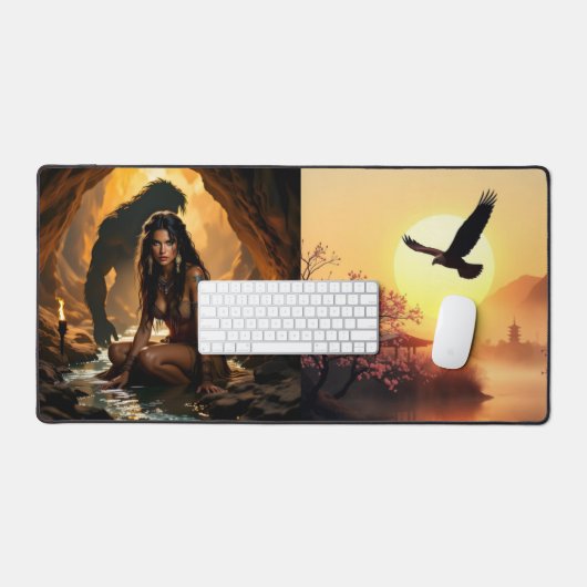 Ursprünglicher Höhlenbaum Nr. 5 (in Serie 14) Schreibtischunterlage (Tastatur & Maus)