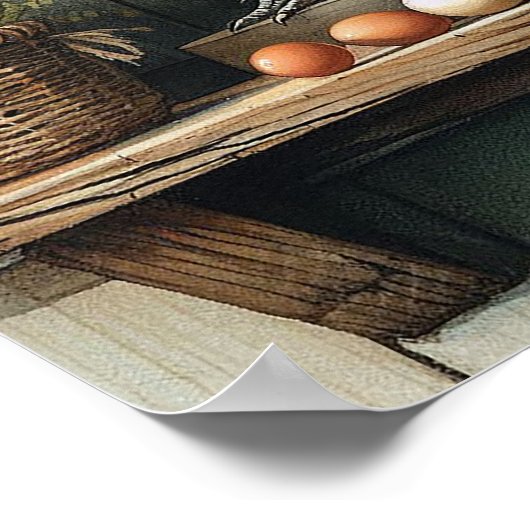 Ursprünglicher Holzlandsitz 1 Poster (Ecke)