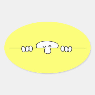 Ursprünglicher Kilroy Oval-Aufkleber Ovaler Aufkleber