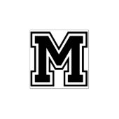 Ursprünglicher klassischer Buchstabe M Gummistempel (Prägung)