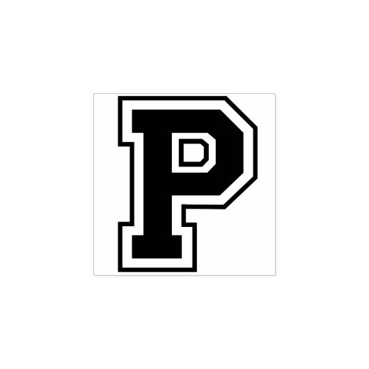 Ursprünglicher klassischer Buchstabe P Gummistempel (Prägung)