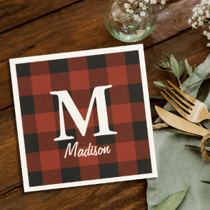 Ursprünglicher Lumberjack Roter Büffel kariert Serviette