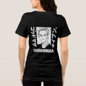 URSPRÜNGLICHER MOMOKOKOPF BW BOLD TEXT SCHWARZ ZUR Tri-Blend SHIRT (Rückseite)