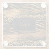 Ursprünglicher Name für Kupfergold Mit Monogramm S Glasuntersetzer (Rückseite)