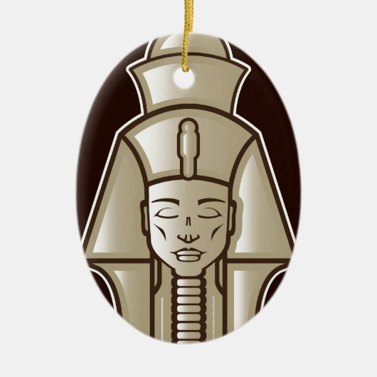 Ursprünglicher Pharaoägyptermachthaber Keramik Ornament (Vorne)