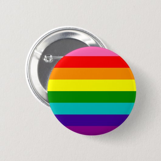 Ursprünglicher Regenbogen-Flaggen-Knopf Button (Vorne & Hinten)