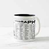 Ursprünglicher Schriftart ich Typografie Zweifarbige Tasse (VorderseiteRechts)