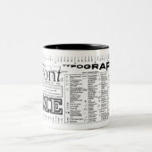 Ursprünglicher Schriftart ich Typografie Zweifarbige Tasse (Mittel)