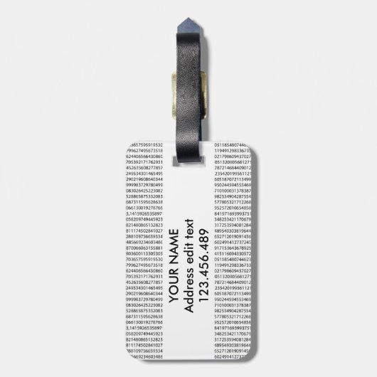 Ursprünglicher schwarzer gepäckanhänger (Rückseite vertikal)