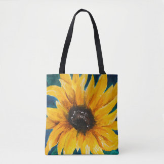 Ursprünglicher Sonnenblume-Druck auf Tasche