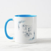 Ursprünglicher ‚T‘ Blue Monogram Calm Floral Coffe Tasse (Links)