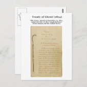 URSPRÜNGLICHER VERTRAG VON Gent 8 STat. 218 1814 Postkarte (Vorne/Hinten)