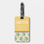 Ursprünglicher Wasserfarbenblock für den Vogel des Gepäckanhänger (Rückseite vertikal)