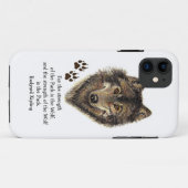 Ursprünglicher WasserfarbWolf, Tracks Familienstär Case-Mate iPhone Hülle (Rückseite (Horizontal))