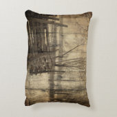 Ursprünglicher Western, alter Holzzaun Zierkissen (Rückseite(Vertikal))