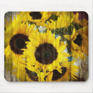 Ursprünglicher Western aus Stallholz Land Sonnenbl Mousepad