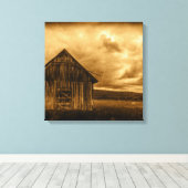 Ursprünglicher Western Bauernhof alter Scheune Leinwanddruck (Insitu (Holzboden))