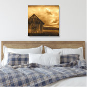 Ursprünglicher Western Bauernhof alter Scheune Leinwanddruck (Insitu (Schlafzimmer))