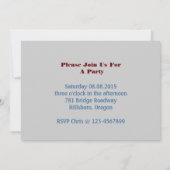 Ursprünglicher Westernlandweihnachtsrot-Kardinal Einladung (Rückseite)