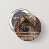 Ursprünglicher Winterschnee Land Alter Stall Button (Vorne & Hinten)