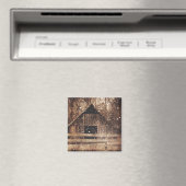 Ursprünglicher Winterschnee Land Alter Stall Magnet (In Situ (Geschirrspüler))