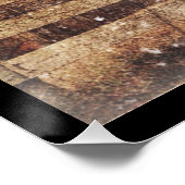 Ursprünglicher Winterschnee Land Alter Stall Poster (Ecke)
