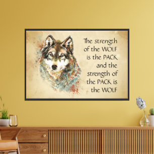 Ursprüngliches Angebot für Watercolor Wolf & Pack- Leinwanddruck