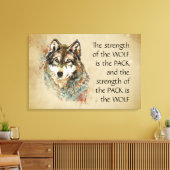 Ursprüngliches Angebot für Watercolor Wolf & Pack- Leinwanddruck (Insitu (Wohnzimmer))