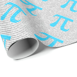 Ursprüngliches blaues Zahl-Pi-Tag-mathematisches S Geschenkpapier