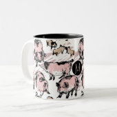 Ursprüngliches Chinesisches Schweinejahr Zodiac Bi Zweifarbige Tasse (Vorderseite Links)