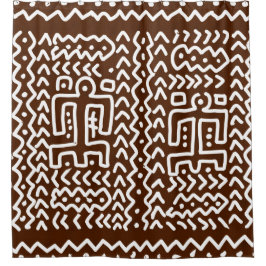 Ursprüngliches Design für braune Stämme Duschvorhang