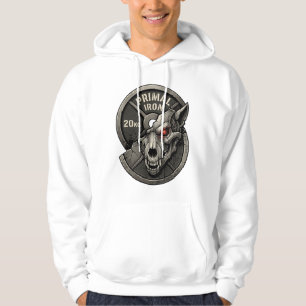 Ursprüngliches Eisenwolf-Gym-Gewichtsschild-Grafik Hoodie