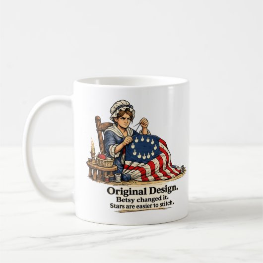 Ursprüngliches Flaggen-Design Betsy Ross Kaffeetasse (Links)