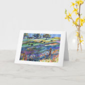 Ursprüngliches Gruß-Aquarell Frazier Tal-Angus Karte (Gelbe Blume)