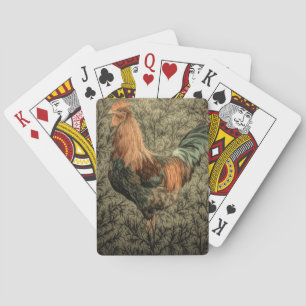 Ursprüngliches Hähnchen rustikaler Hahn Spielkarten