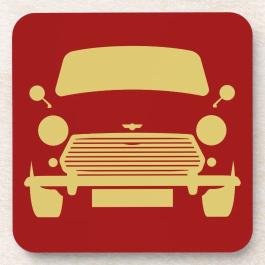 Ursprüngliches klassisches Auto Austins Mini Getränkeuntersetzer (Vorderseite)