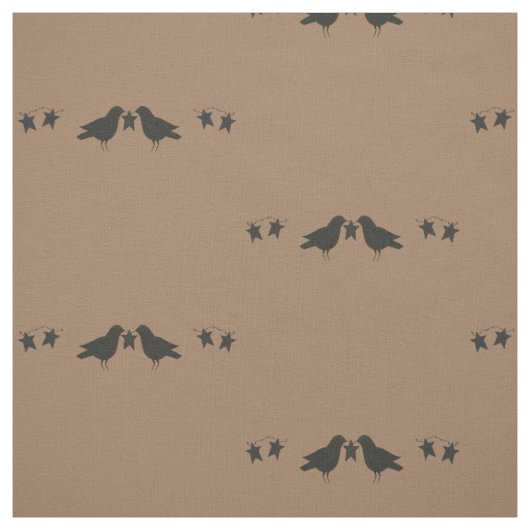 Ursprüngliches Krähen-u. Stern-Gewebe Stoff (Muster)