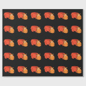 Ursprüngliches Kunst-Flusspferd-Packpapier Geschenkpapier (Flach)
