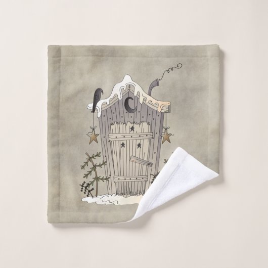 Ursprüngliches Landhaus und Keule setzen einen Zau Badhandtuch Set (Waschlappen)