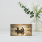 Ursprüngliches Landseeboots-Kanufischen Visitenkarte (Stehend Vorderseite)