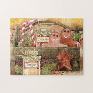 Ursprüngliches Lebkuchen-u. Zimt-Korb-Puzzlespiel Puzzle