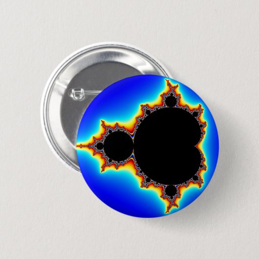 Ursprüngliches Mandelbrot Set 03 - Fraktal Button (Vorne & Hinten)