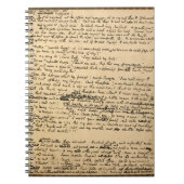 Ursprüngliches Manuskript-Notizbuch Notizblock (Vorderseite)