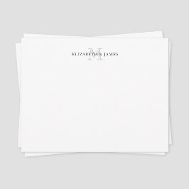 Ursprüngliches Mit Monogramm Paar Personalisiert Mitteilungskarte