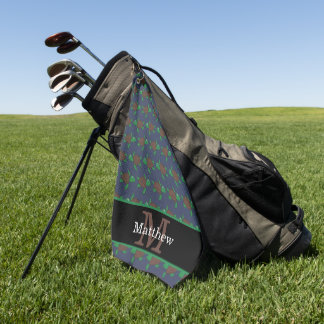 Ursprüngliches Monogramm für das Muster der Meeres Golfhandtuch