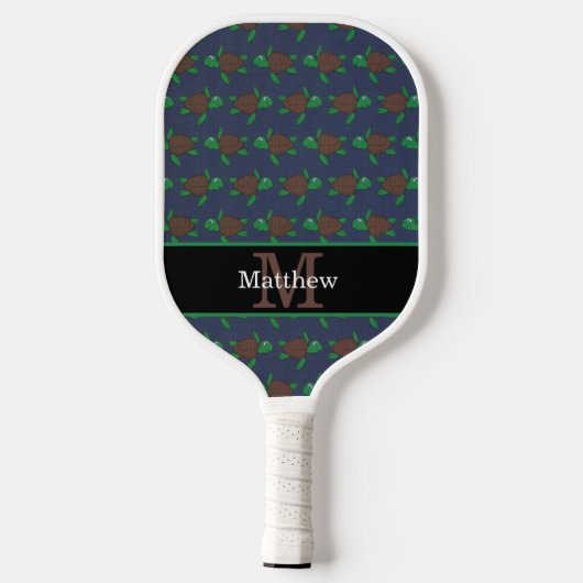 Ursprüngliches Monogramm für das Muster der Meeres Pickleball Schläger (Rückseite)