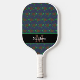 Ursprüngliches Monogramm für das Muster der Meeres Pickleball Schläger